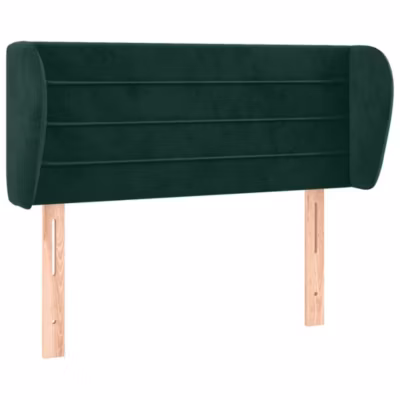 Tête de lit avec oreilles Vert foncé 83x23x78/88 cm Velours vidaXL
