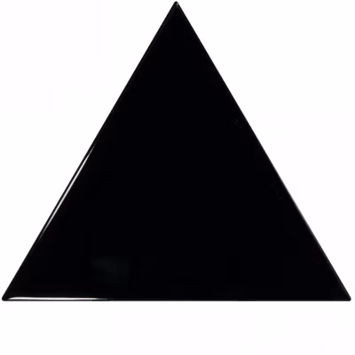 Carrelage mur triangulaire uni noir brillant SCALE TRIANGOLO BLACK