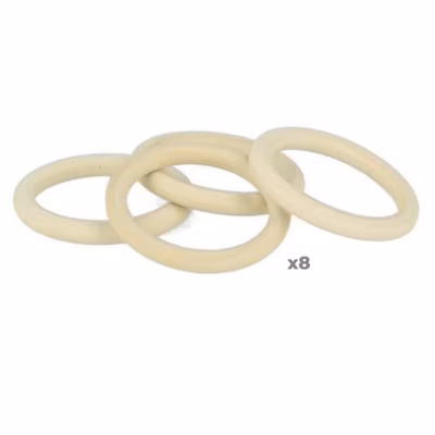 Artemio 8 anneaux en bois 5 cm