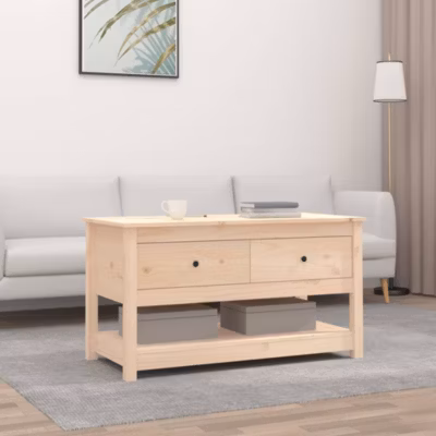 Table basse,Table Salon,Table d&rsquo;appoint 102x49x55 cm Bois massif de pin 294389