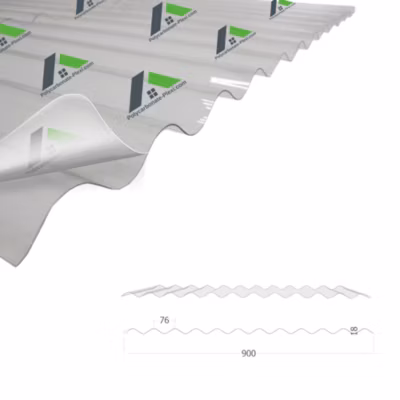 Polycarbonate Ondulé Petites Ondes 2500x900mm