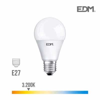 Ampoule LED standard E27 – EDM – 98353 – 17W 1800 lm 3200k – Blanc chaud – Compatible variateur
