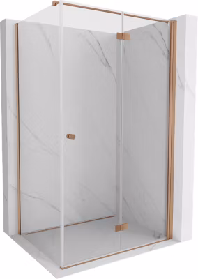 Mexen Mist-F cabine de douche pliante droite 95 x 70 cm, transparent, cuivre brossé – 8A6T-095-070-65-00-P