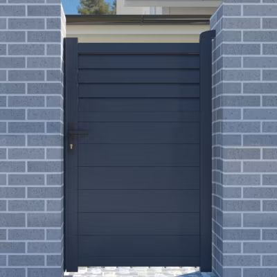 Portillon 1m CARPATIA H.160cm aluminium gris