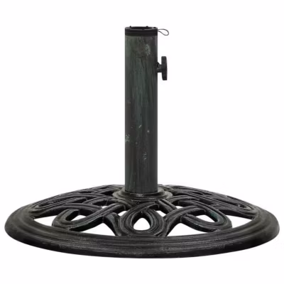 vidaXL Socle de parasol Vert 40x40x32 cm Fonte 317765