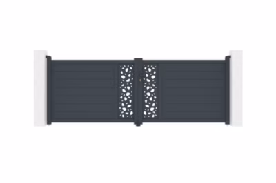 Portail battant 3,5m SUNNY H.120 aluminium gris