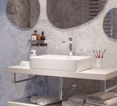 Swiss Aqua Technologies Infinitio Vasque à poser 50×40 cm, sans trop-plein, Blanc brillant (SATINF5040)