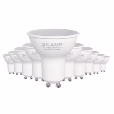Ampoule LED GU10 – SILUMEN – 6W – Blanc Froid 6000K – Pack de 10 – 90 d&rsquo;angle d&rsquo;éclairage