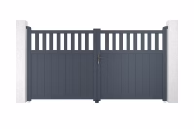 Portail battant 3m SANTIS H.160cm aluminium gris