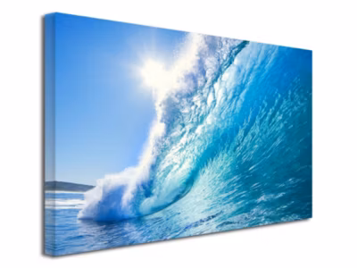 DECLINA, Tableau toile imprimée Paysage, Tableau toile déco murale Grosse Vague Surf, 80×50 cm