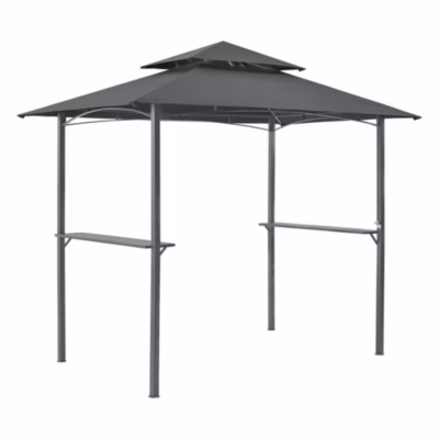 Tonnelle de barbecue 250 x 241 gris Helloshop26
