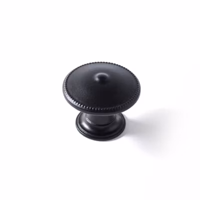 Bouton en Zamak avec finition noire, dimensions: 30x30x24mm-