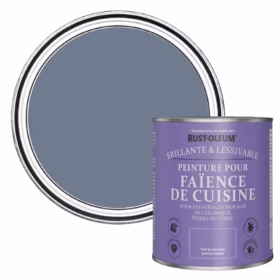 Peinture Bleue Résistante à l&rsquo;eau pour Faïence de Cuisine, Finition Brillante – RUST-OLEUM – Hush 750ml