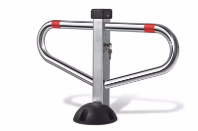 Barrière de parking premium cœur, a clef, rabattable 1 pied.