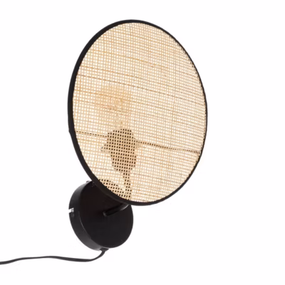 Applique murale Olme en paille & métal D27cm – Atmosphera