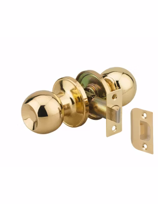 Serrure horizontale tubulaire en applique pour porte intérieure, axe réglable, doré – THIRARD