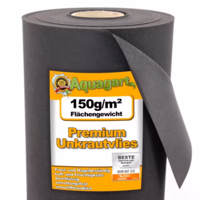 102 m² film de paillage, toile de paillage anti-mauvaises herbes 150 g 2 m Aquagart