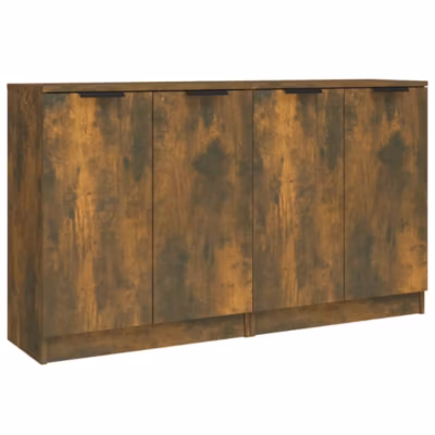 3115777 vidaXL Buffets 2 pcs Chêne fumé 60x30x70 cm Bois d&rsquo;ingénierie