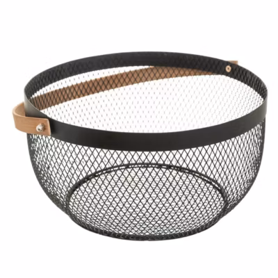 Corbeille en métal 29cm Mesh noir – Noir- 5five