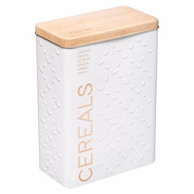 Boîte à céréales 750g métal Blanc Scandi Nature – 5Five