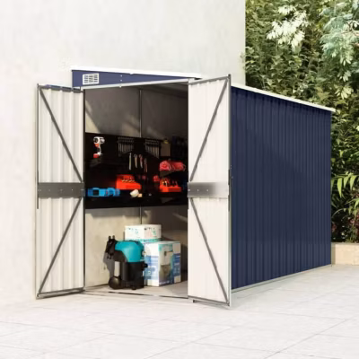 vidaXL Abri de Jardin Mural Abri de Rangement d&rsquo;Outils Rangement d&rsquo;Equipement de Jardin Extérieur Cour Anthracite 316227
