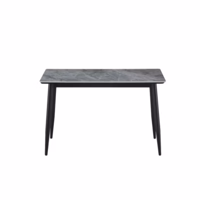 Table à manger GRANVIA  120×70 cm  Effet ardoise  Structure métal  Design compact et moderne