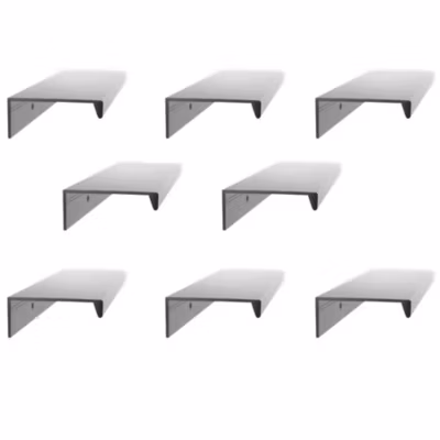 8 Un. poignées de meuble  cuisine et salle de bain profil  aluminium anodisé Ext. 30X8MM – – entraxe  16MM