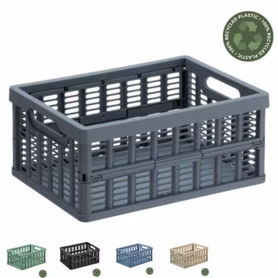 Petit casier en plastique pliant 3,5 litres – Gris
