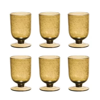 Verre à pied Gordes Bullé 25 cl ambre (lot de 6)