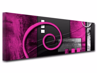 DECLINA, Tableau toile imprimée abstrait, Tableau decoration murale abstraite panoramique, 120×50 cm