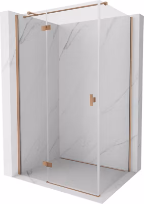 Mexen Mist-H T cabine de douche pivotante gauche 75 x 100 cm, transparent, cuivre brossé – 8A5T-075-100-65-00-L
