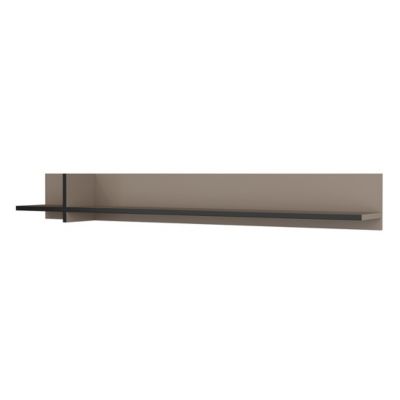 Etagère murale 180cm coloris beige et noir. Collection HAVANA.