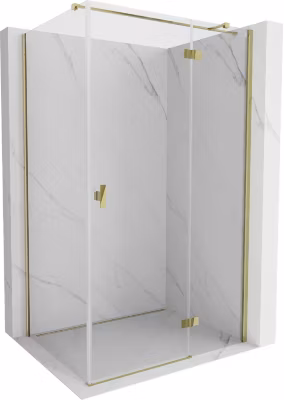 Mexen Mist-H T cabine de douche avec porte battante à droite 110 x 75 cm, transparent, or – 8A5T-110-075-50-00-P