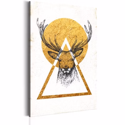 Tableau Ma maison: Cerf doré 40×60 cm
