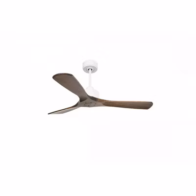 Modulo Slim de Klassfan – Ventilateur de plafond et destratificateur moteur DC blanc et pales bois sombre 25 à 40 m²