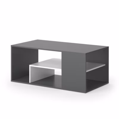 Vicco Table basse Anthracite/blanc 110x59cm