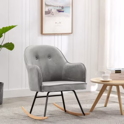 vidaXL Chaise à Bascule Fauteuil à Bascule de Salon Meuble de Salle de Séjour Siège de Salon Maison Intérieur Patio 289519