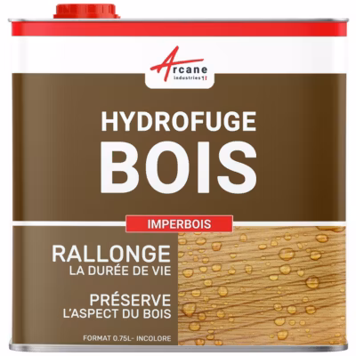 Hydrofuge Terrasse Bois – Imperméabilisant longue Durée – IMPER BOIS  – 0.75 L (jusqu&rsquo;à 3.75 m²) – ARCANE INDUSTRIES