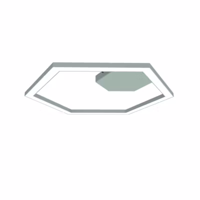 LUMICOM – ESAGONO 1X Plafonnier, STRIP LED, 34W/m, 3000K, métal, vert iceberg, D.60cm