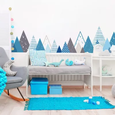 Stickers enfant montagnes scandinaves veroka 90 x 155 cm