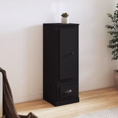vidaXL Buffet haut noir 36×35,5×103,5 cm bois d&rsquo;ingénierie 816305