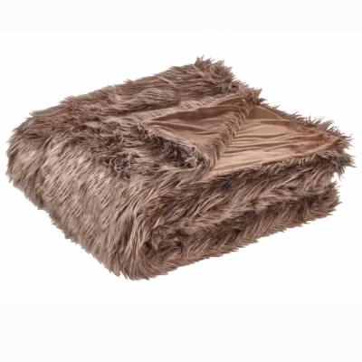 Couvre-lits DELICE Tissu 200 x 220 cm Marron