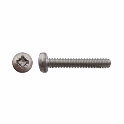 200 Vis Métaux Tête Cylindrique Larges Pozidriv 5 x 60 mm – DIN 7985 – Inox A2 – D-Work