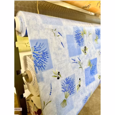 Toile cirée Imprimée Provençale Au mètre 280 x 140 cm bleu