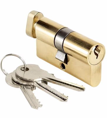 Cylindre de porte 30×30 mm Barillet de serrure à bouton BRICARD 3 clés
