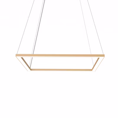 LUMICOM – FRAME Suspension, STRIP LED, 46W/m, 3000K, métal, anodic gold, L60cm