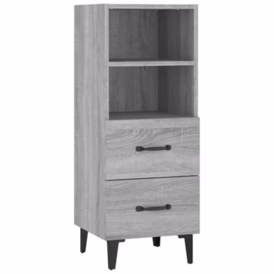 817418 vidaXL Buffet Sonoma gris 34,5x34x90 cm Bois d&rsquo;ingénierie