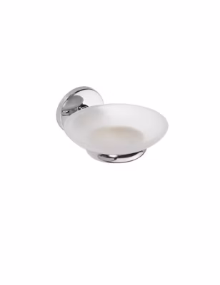Porte-savon mural ALFA en verre sablé 12,5cmx5cmx13cm