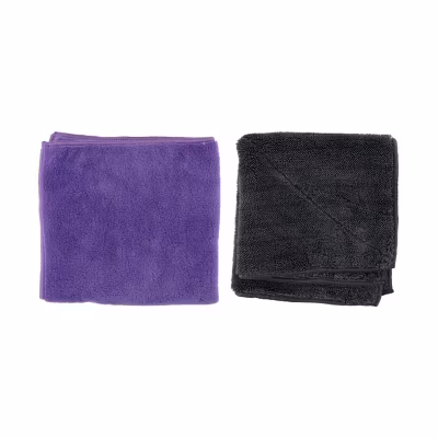 DUNLOP Lot de 2 Chiffon Microfibre XL Voiture 36x36cm, Ultra-Absorbant 660gsm, Lavable & Réutilisable, Nettoyage Sec & Humide