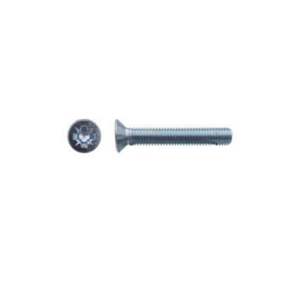 200 Vis Métaux Tête Fraisée Pozidriv 6 x 30 mm – DIN 965 – Zingué blanc – D-Work